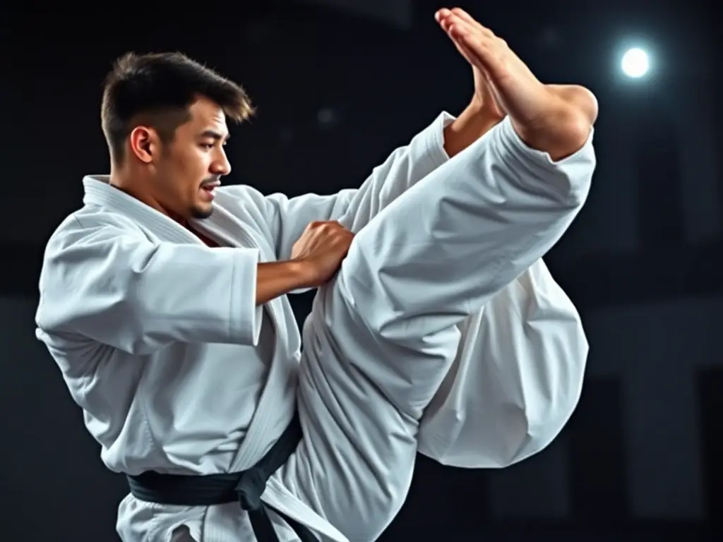 An experienced judoka executing a complex throw during a training session, highlighting the intensity and skill involved in the advanced judo training program at JUDO CLUB TROYEN.